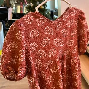 Girls dusty pink Zara dress